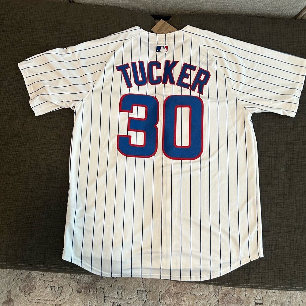Nike Authentic Pinstripe Chicago Cubs Kyle Tucker #30 MLB Jersey Men’s Sz: Large